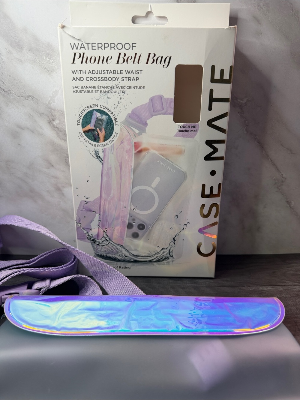 case-mate Iridescent Lavender Waterproof Phone Belt Bag